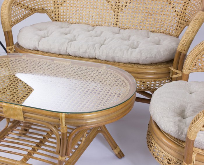 Набор для отдыха Pelangi с подушками мед - лучшие Комплекты для сада и дачи в INMYROOM