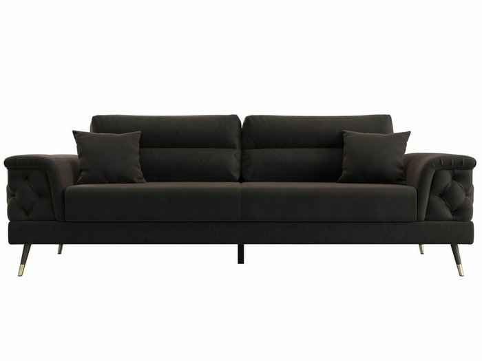 Диван-кровать Лига 023 темно-коричневого цвета - купить Прямые диваны по цене 69999.0