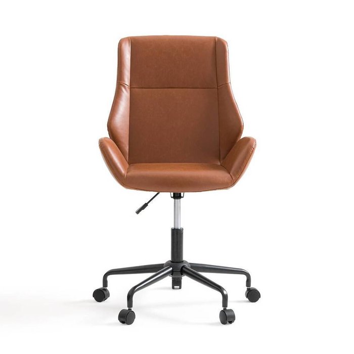 Кресло офисное вращающееся на колесиках Arlon коричневого цвета - купить Офисные кресла по цене 20558.0