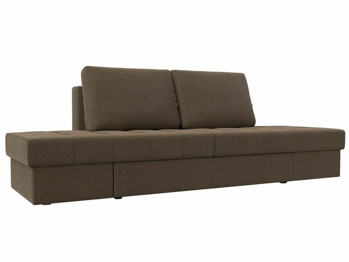 Прямой диван трансформер Сплит коричневого цвета