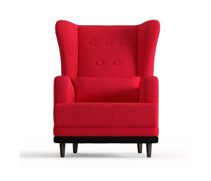 Кресло Лорд в обивке из вельвета красного цвета - купить Интерьерные кресла по цене 13290.0