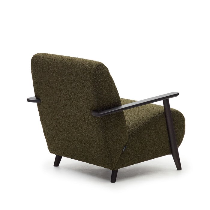 Кресло Meghan темно-зеленого цвета с ножками цвета венге - лучшие Интерьерные кресла в INMYROOM