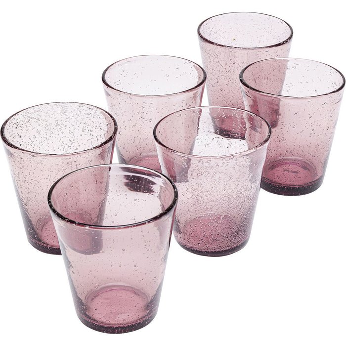 Набор из шести стакан Bubbles красного цвета - купить Бокалы и стаканы по цене 8190.0