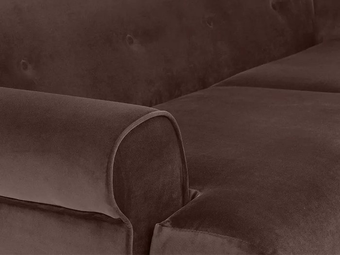 Диван Italia L коричневого цвета с бежевыми ножками  - лучшие Прямые диваны в INMYROOM