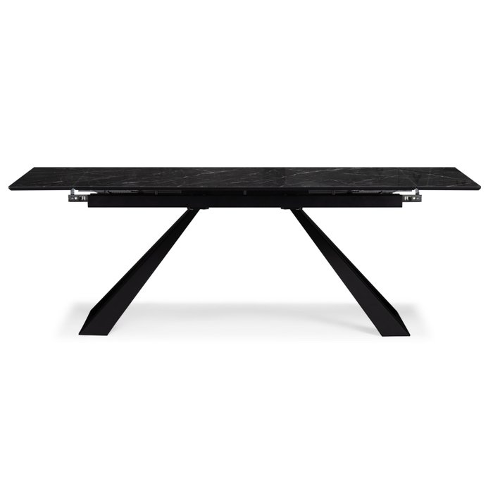 Раздвижной обеденный стол Маккарти черного цвета - лучшие Обеденные столы в INMYROOM