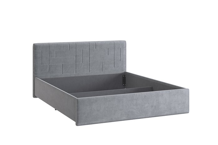 Кровать Лора 2 160х200 серого цвета без подъемного механизма  - лучшие Кровати для спальни в INMYROOM
