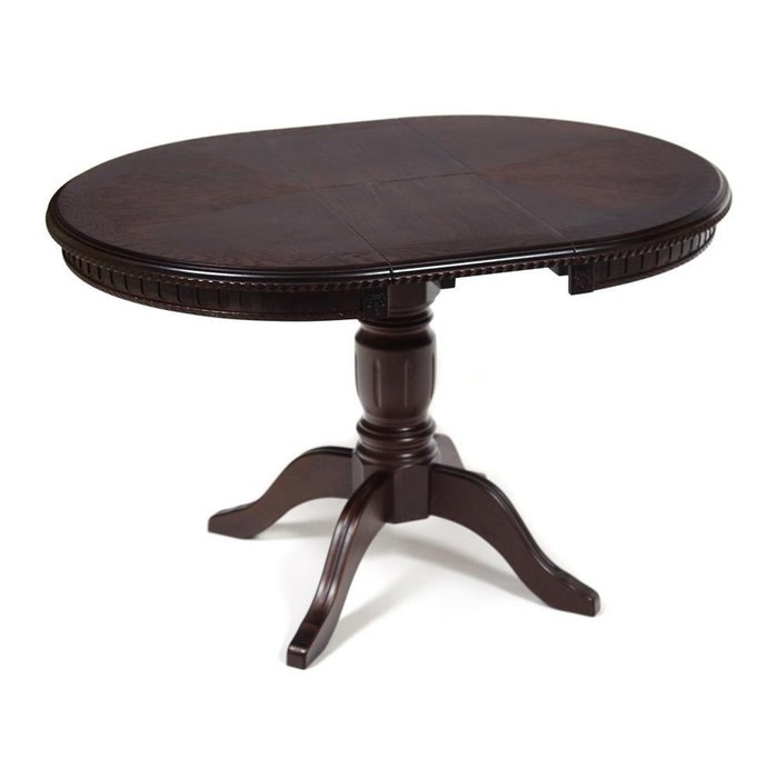 Обеденный раздвижной стол Stefano темно-коричневого цвета - лучшие Обеденные столы в INMYROOM