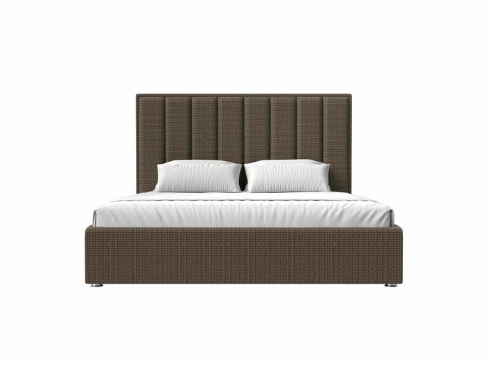 Кровать Афродита 200х200 бежево-коричневого цвета с подъемным механизмом - купить Кровати для спальни по цене 95999.0
