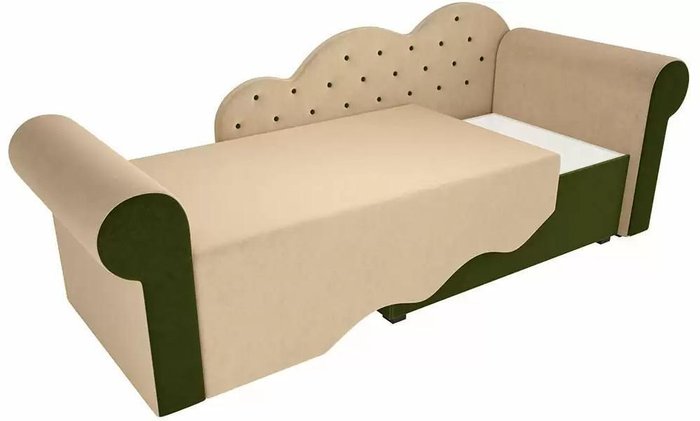Диван-кровать Тедди бежево-зеленого цвета  - купить Прямые диваны по цене 21290.0