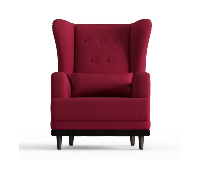 Кресло Лорд в обивке из велюра бордового цвета - купить Интерьерные кресла по цене 13290.0