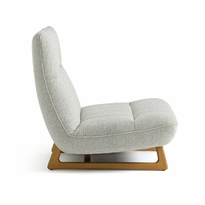 Кресло из дуба и меланжевой ткани Lafar серого цвета - лучшие Интерьерные кресла в INMYROOM