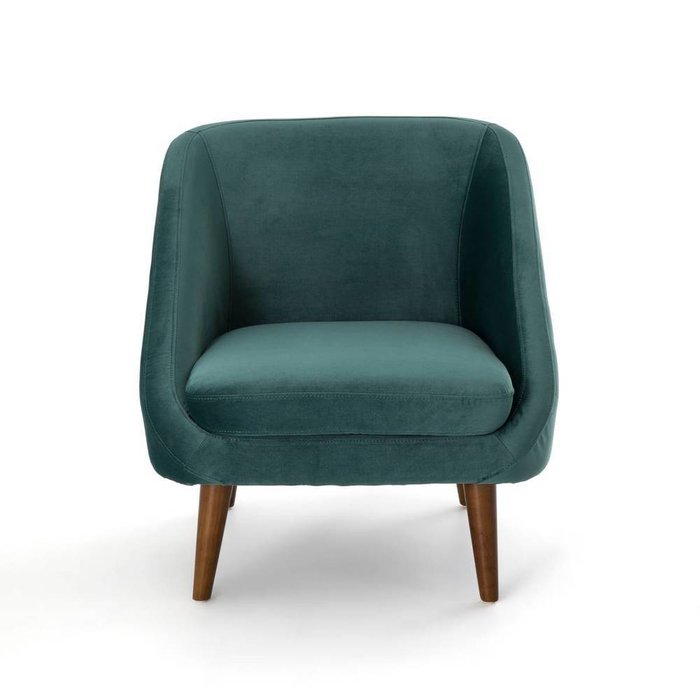 Кресло велюровое Smon темно-зеленого цвета - купить Интерьерные кресла по цене 26297.0