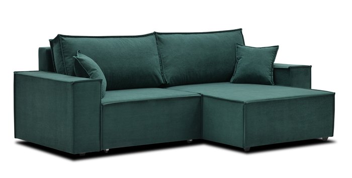 Угловой диван-кровать Фабио темно-зеленого цвета - купить Угловые диваны по цене 52000.0