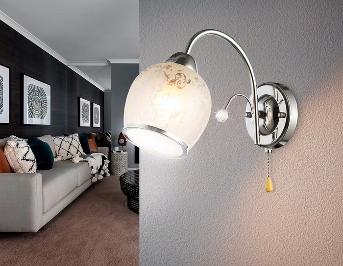 Бра Traditional TR3194 (стекло, цвет белый) - купить Бра и настенные светильники по цене 2720