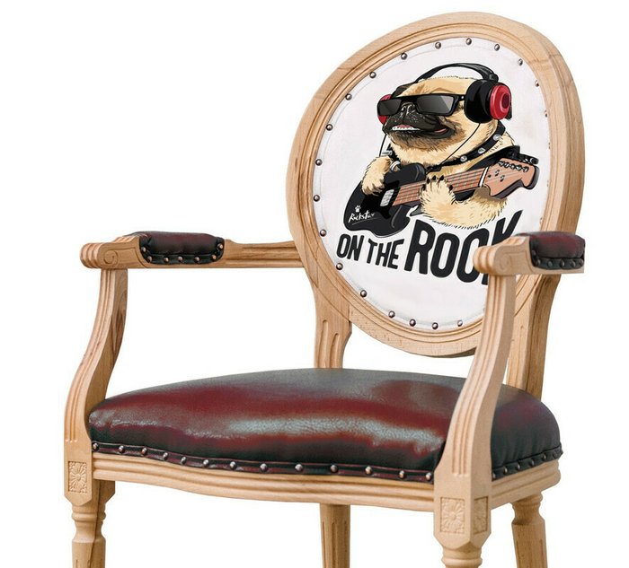 Стул Rock Dog с сидением бордового цвета - купить Обеденные стулья по цене 28800.0