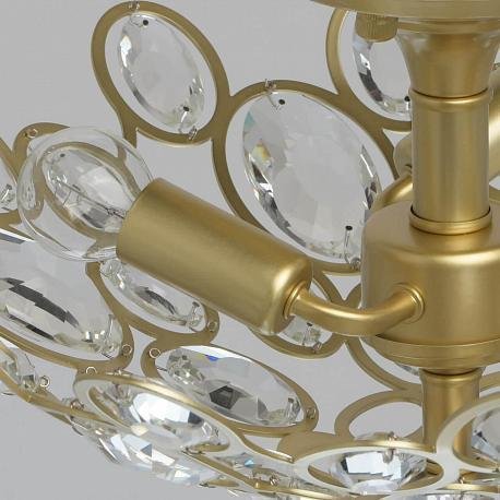 Потолочный светильник Лаура 6 золотого цвета с хрустальными элементами - лучшие Потолочные светильники в INMYROOM