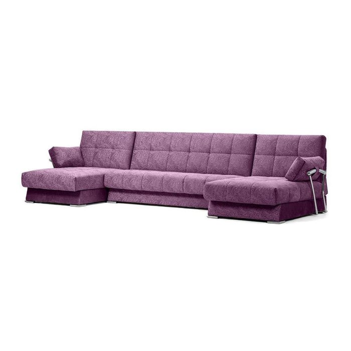 П-образный модульный диван-кровать Дудинка Letizia фиолетового цвета - купить Угловые диваны по цене 79990.0