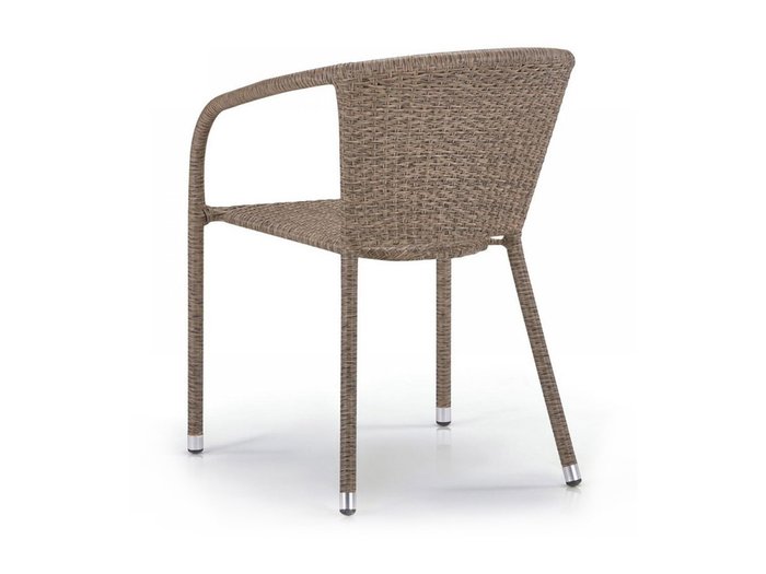 Кресло плетеное из искусственного ротанга коричневого цвета  - купить Садовые кресла по цене 3800.0