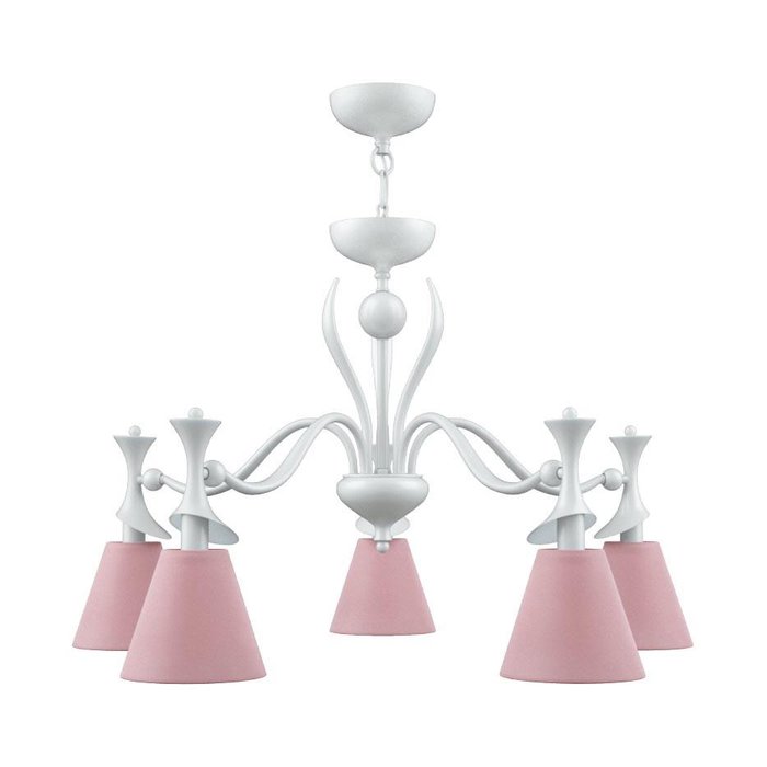 Подвесная люстра Modern с розовыми абажурами - купить Подвесные люстры по цене 17450.0