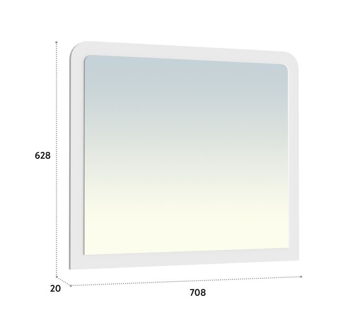 Зеркало настенное Ассоль белого цвета - купить Настенные зеркала по цене 3453.0