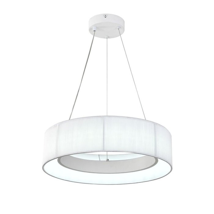 Подвесной светильник Luminosa V000208L (ткань, цвет белый) - лучшие Подвесные светильники в INMYROOM Подвесной светильник Luminosa V000208L (ткань, цвет белый) - лучшие Подвесные светильники в INMYROOM