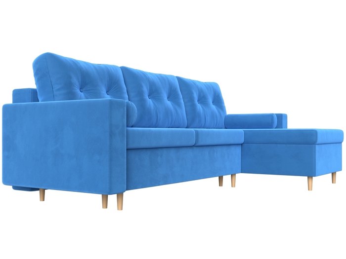 Угловой диван-кровать Белфаст голубого цвета  правый угол - лучшие Угловые диваны в INMYROOM