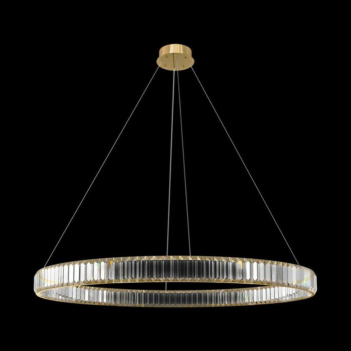 Подвесная светодиодная люстра Crystal ring золотого цвета - купить Подвесные люстры по цене 57390.0