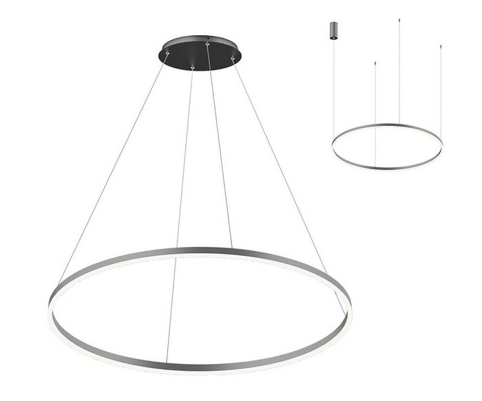 Подвес Тор матовый никель d80 h150 Led 45W (4000K) 2 типа крепления Подвес Тор матовый никель d80 h150 Led 45W (4000K) 2 типа крепления