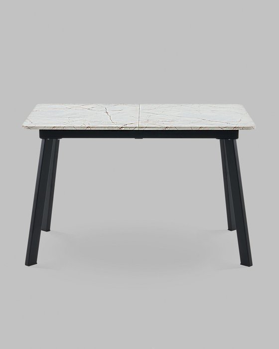 Раздвижной обеденный стол Batu бежево-черного цвета - лучшие Обеденные столы в INMYROOM