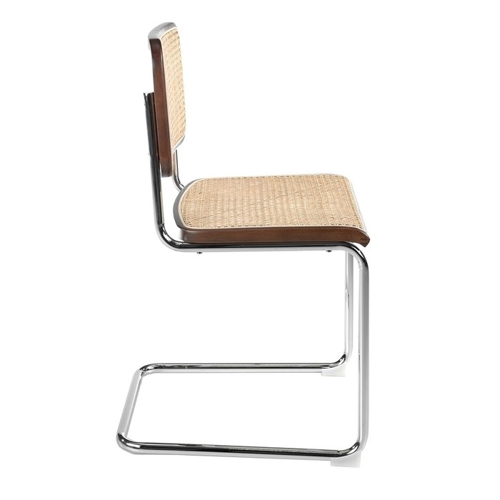 Стул бежевого цвета с металлическим каркасом - купить Обеденные стулья по цене 67990.0