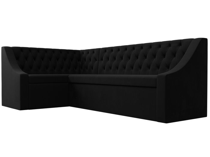 Угловой диван-кровать Мерлин черного цвета левый угол - лучшие Угловые диваны в INMYROOM