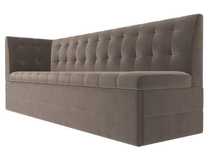 Угловой диван-кровать Бриз коричневого цвета с углом слева - лучшие Угловые диваны в INMYROOM