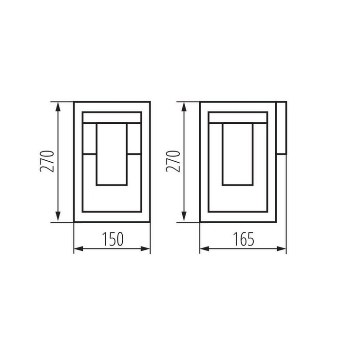 Садовый настенный светильник Kanlux VIMO EL 27 BR 34981 - купить Настенные уличные светильники по цене 5568.0
