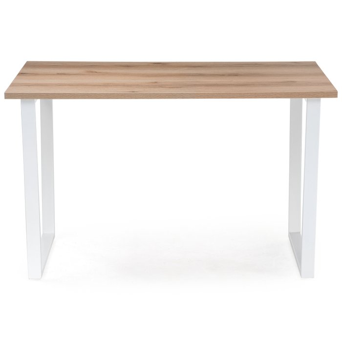 Обеденный стол Лота Лофт бежевого цвета на белых ножках - купить Обеденные столы по цене 7560.0