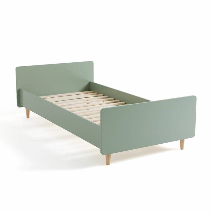 Кровать детская с кроватным основанием Zag 90x190 зеленого цвета - лучшие Одноярусные кроватки в INMYROOM