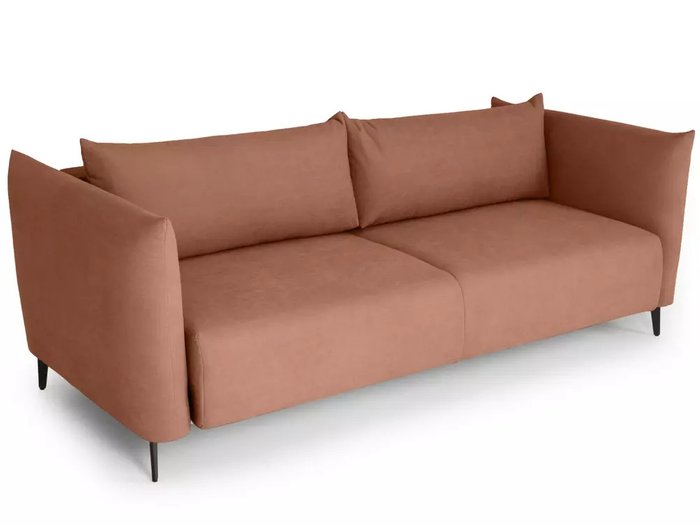 Диван-кровать Menfi красно-коричневого цвета с металлическими ножками