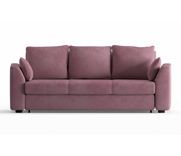 Диван-кровать Ла-Рошель в обивке из велюра розового цвета - купить Прямые диваны по цене 36790.0