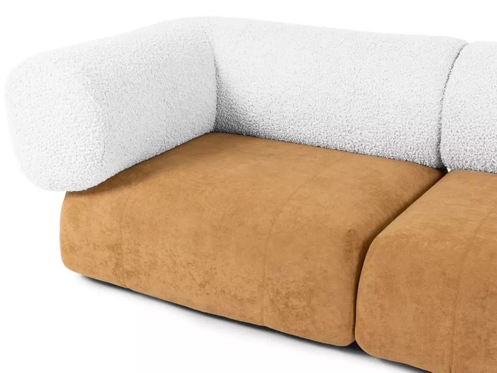 Модульный диван Trevi коричнево-белого цвета - лучшие Прямые диваны в INMYROOM
