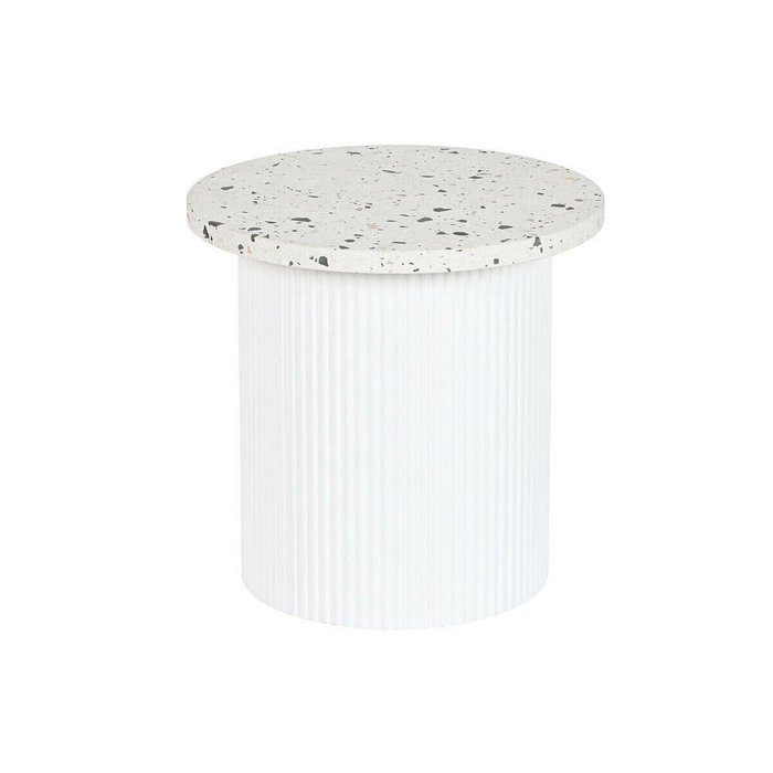 Вспомогательный стол Белый Деревянный MDF терраццо 40 x 40 x 37,5 cm