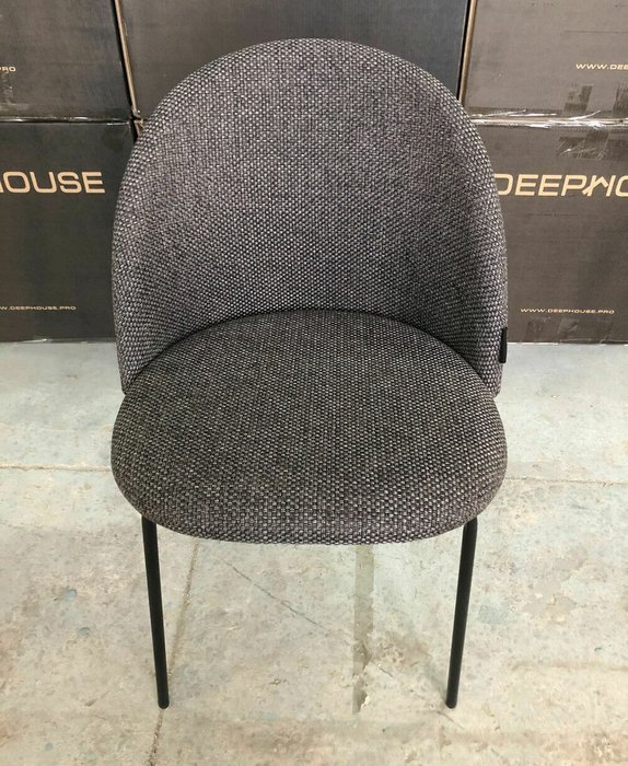 Стул Дижон серо-бежевого цвета на черных ножках - купить Обеденные стулья по цене 7900.0