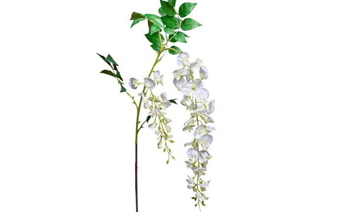 Искусственный цветок  Глициния белая 