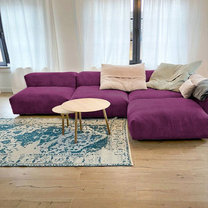 Угловой диван Фиджи фиолетового цвета - лучшие Угловые диваны в INMYROOM