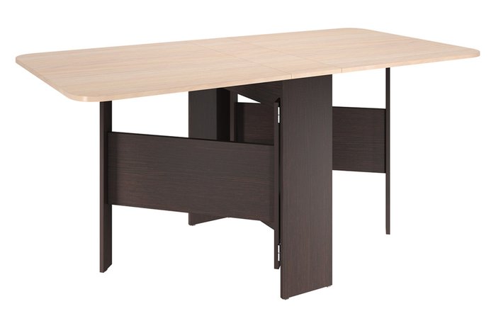 Раскладной стол-книжка Мечта 2 коричнево-молочного цвета - купить Обеденные столы по цене 5590.0