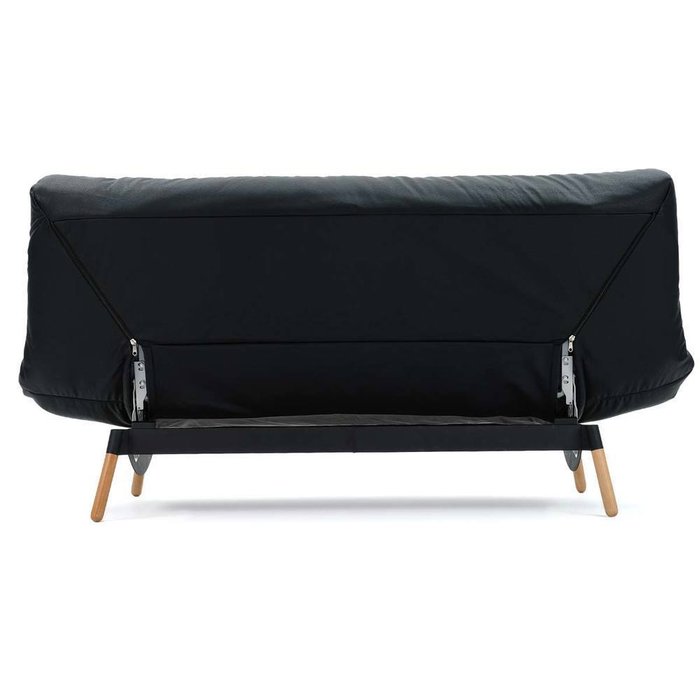 Диван-кровать Артес California из натуральной черной кожи - лучшие Прямые диваны в INMYROOM