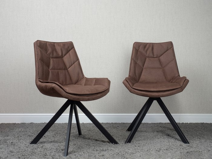 Стул с поворотным механизмом Atlas коричневого цвета - купить Обеденные стулья по цене 11900.0