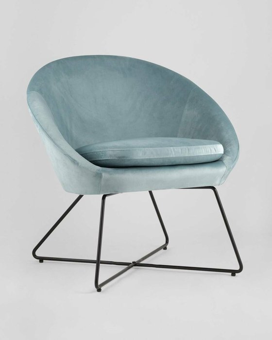 Кресло Колумбия пыльно-голубого цвета - купить Интерьерные кресла по цене 13790.0