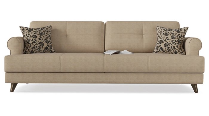 Диван-кровать Мирта Милфорд бежевого цвета - купить Прямые диваны по цене 33448.0