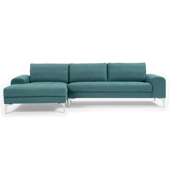 Раскладной диван Vittorio угловой левосторонний бирюзового цвета - купить Угловые диваны по цене 111700.0