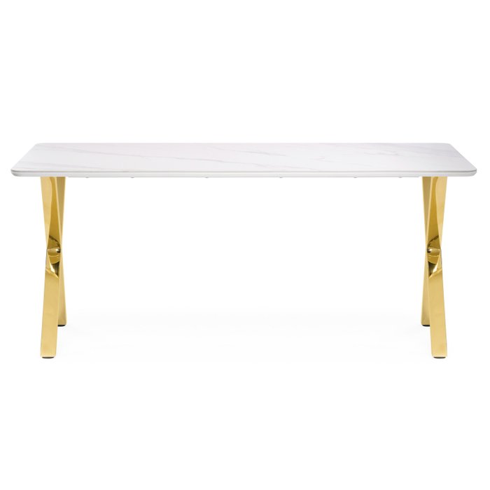 Обеденный стол Селена 3 L белого цвета - купить Обеденные столы по цене 56300.0