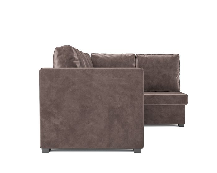 Угловой диван-кровать Мансберг серо-коричневого цвета - лучшие Угловые диваны в INMYROOM